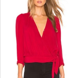 Velvet by Graham and Spencer Lottie Blouse in Red